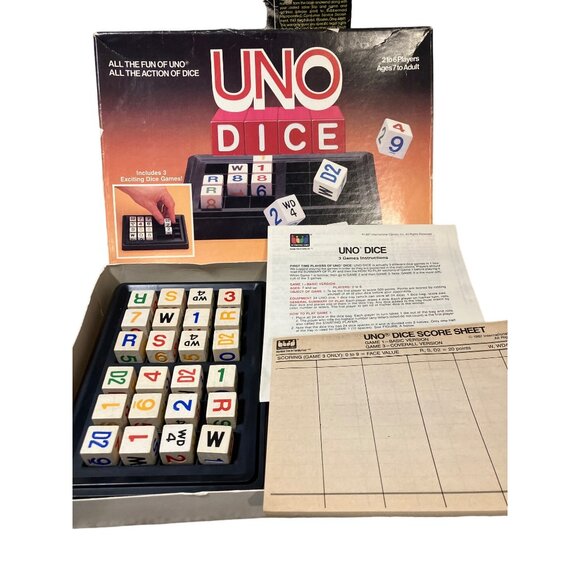 Uno Dice Game 1987 Family Game Ages 7 to Adult - Picture 1 of 11